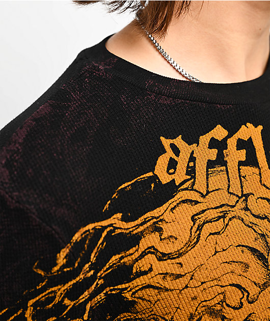 Affliction Screaming Roots Black Long Sleeve Thermal T-Shirt