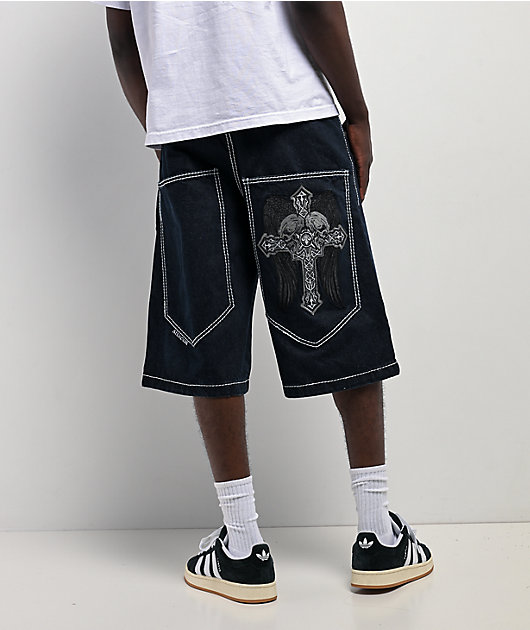 Affliction Seeker Dark Blue Denim Shorts | Zumiez