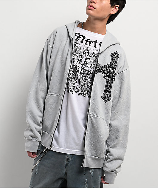 Affliction Seeker Grey Zip Hoodie | Zumiez