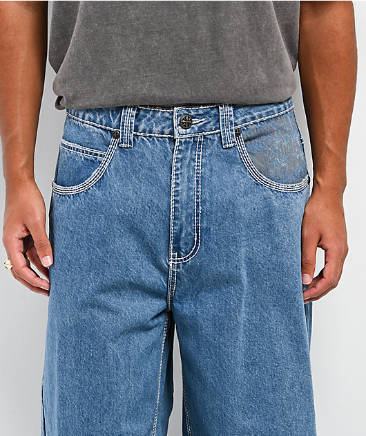 Affliction Seeker Medium Wash Ultra Wide Jeans