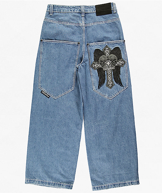 Affliction Seeker Medium Wash Ultra Wide Jeans | Zumiez
