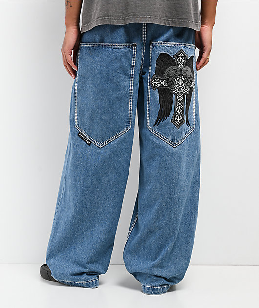 Affliction Seeker Medium Wash Ultra Wide Jeans