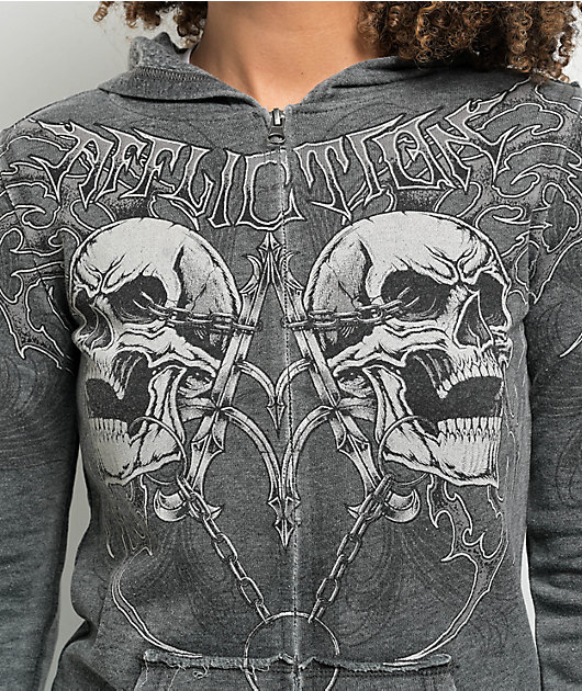 Affliction Shred Fest Black Zip Hoodie