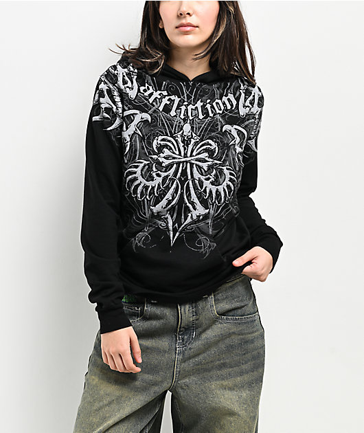 Affliction Skeleton Black Hoodie | Zumiez