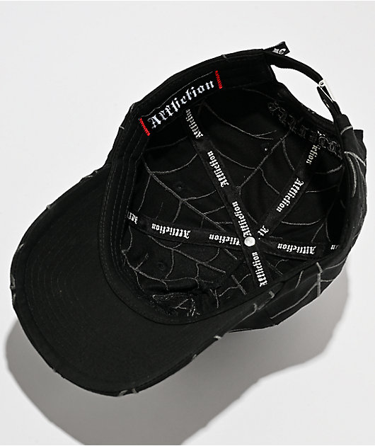 Affliction Spider Black Strapback Hat | Zumiez