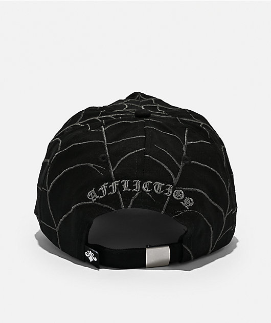 Affliction Spider Black Strapback Hat | Zumiez