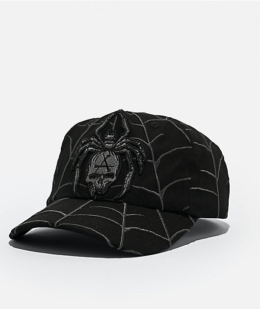 Affliction Spider Black Strapback Hat | Zumiez