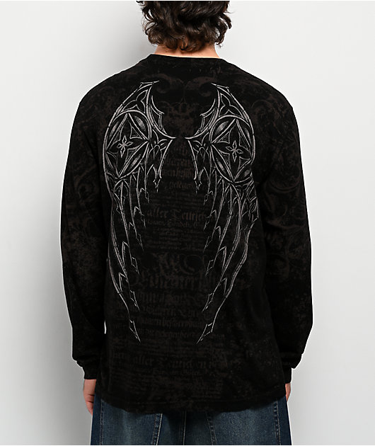 Affliction Spike Black Long Sleeve T-Shirt | Zumiez