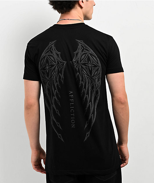Affliction Spiker Reflective Black T-Shirt | Zumiez