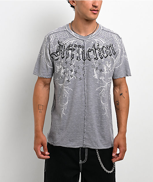 Affliction Stampede Grey T-Shirt
