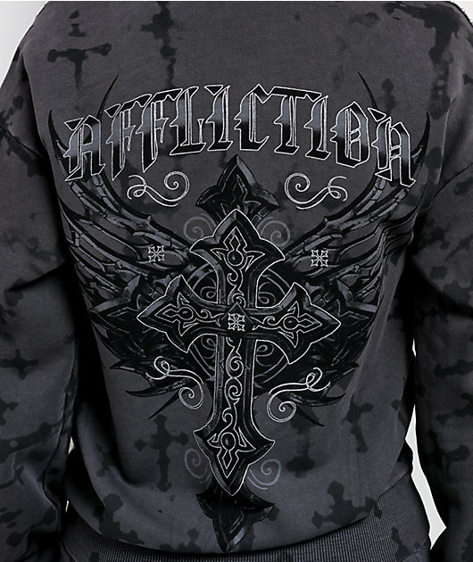 Affliction Stone Grail Grey Zip Hoodie | Zumiez