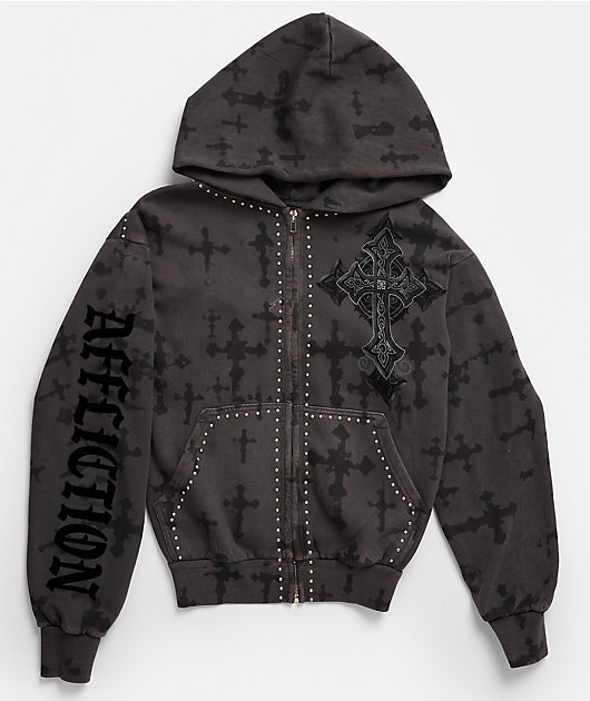 Affliction Stone Grail Grey Zip Hoodie | Zumiez