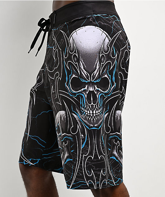 Affliction Street Savage Black Board Shorts