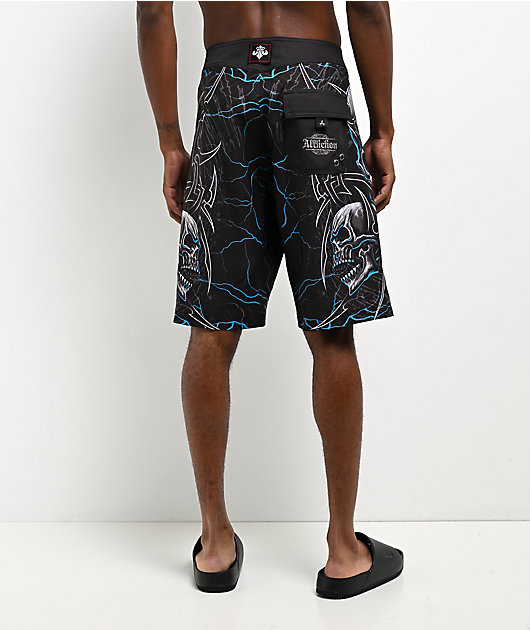 Affliction Street Savage Black Board Shorts