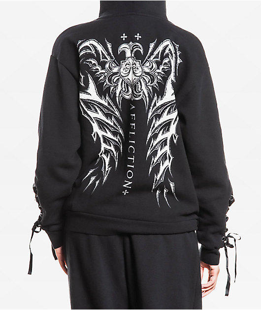 Affliction Stunt Double Black Zip Hoodie | Zumiez