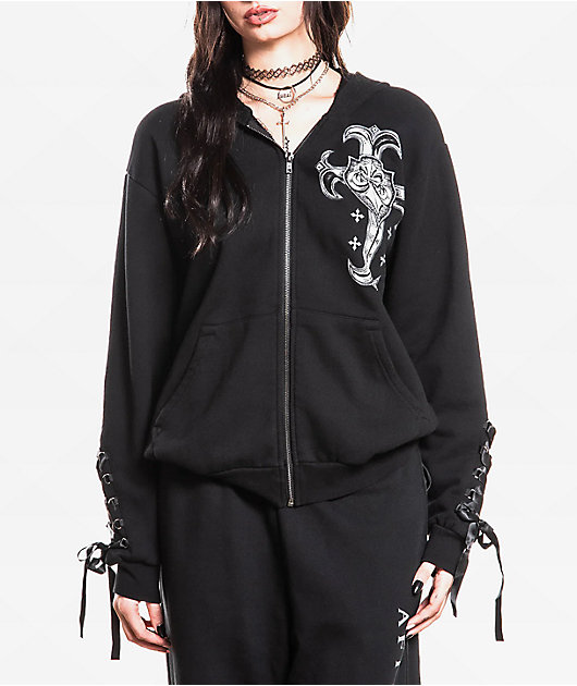 mmaelite zipパーカー Affliction y2k グランジ平成 Affliction Stunt Double Black Zip Hoodie | Zumiez