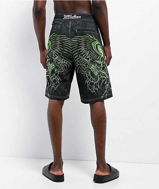 Affliction Toxic Wrath Black Board Shorts