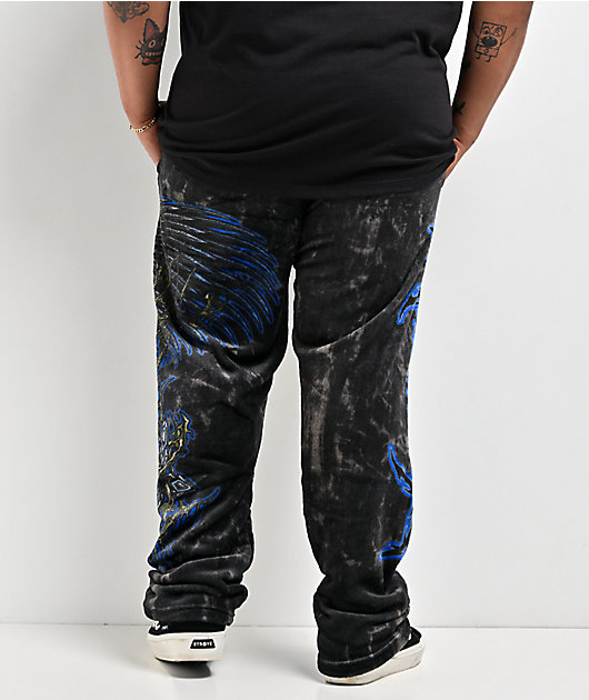 Affliction Toxic Wrath Black Plush Lounge Pants