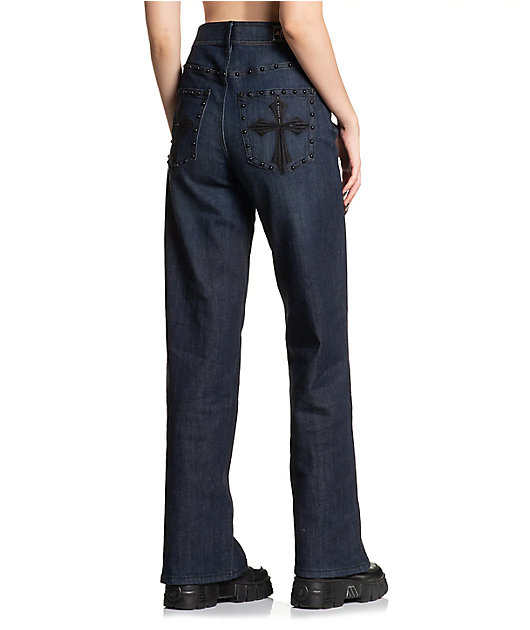 パンツ 00s affliction straight-leg jeans rock Affliction Twilight Blue Wash Straight Leg Jeans | Zumiez