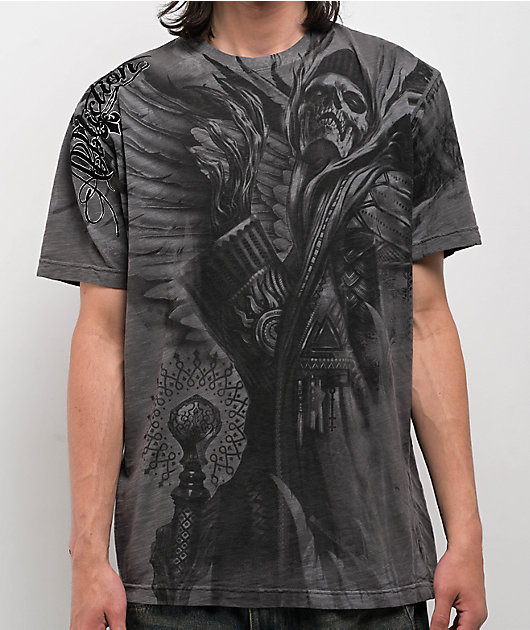 Affliction Vanquish Charcoal Wash T-Shirt 