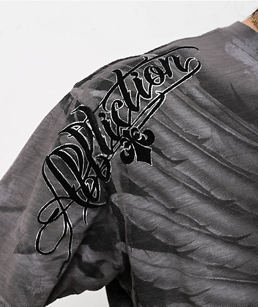 Affliction Vanquish Charcoal Wash T-Shirt 