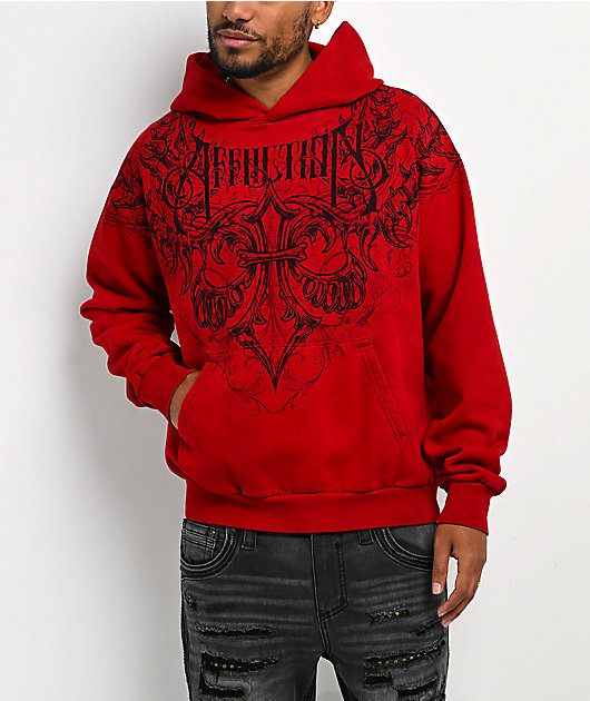 Affliction Vertebrate Red Hoodie
