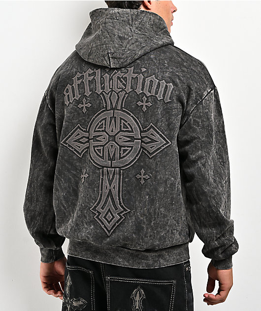 Affliction Vesper Black Wash Hoodie
