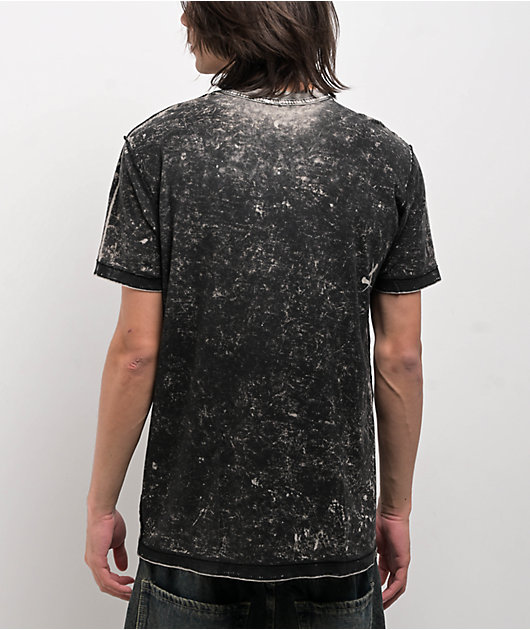 Affliction Wage Chaos Chinchilla & Black Lava Tint Reversible T-Shirt