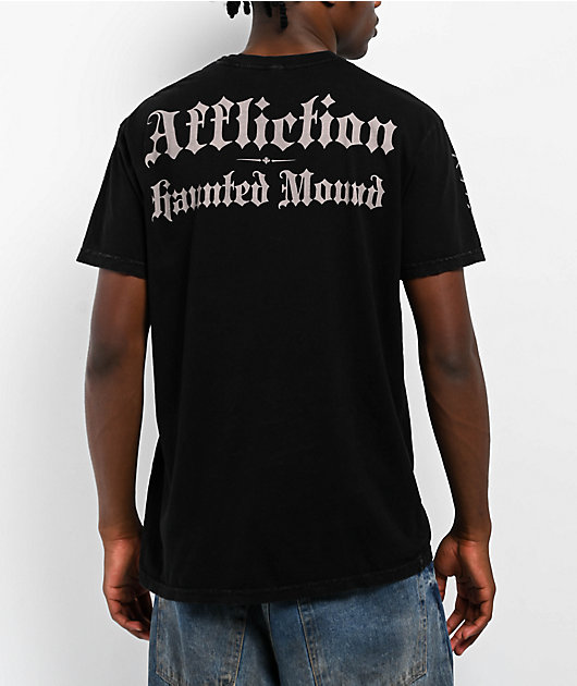 Affliction x Haunted Mound Bloody Angel Black Wash T-Shirt