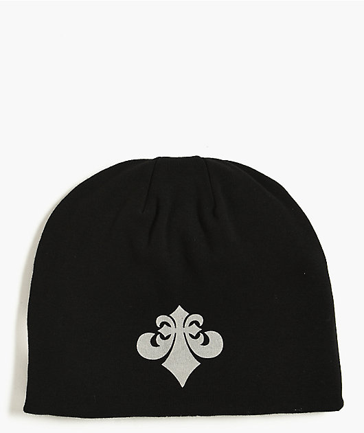 Affliction x Haunted Mound Massacre Black Reversible Skully Beanie