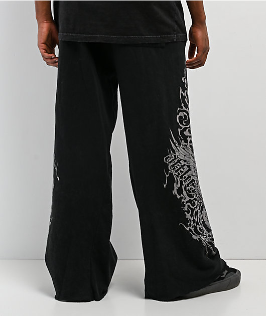 Affliction x Misfits Black Wash Sweatpants | Zumiez