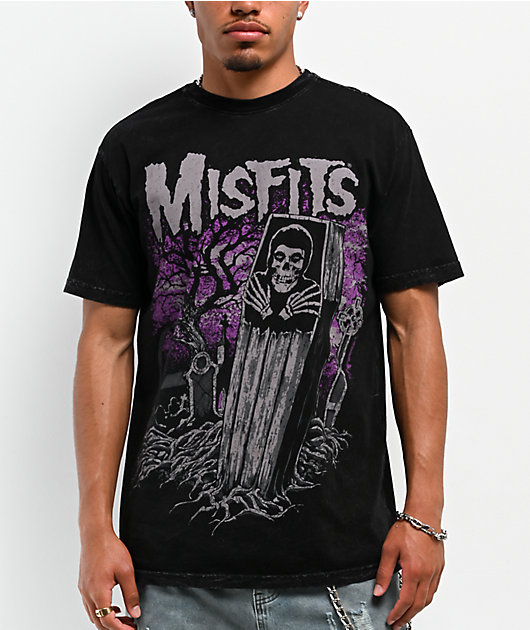 Affliction x Misfits Crypt Black Wash T-Shirt | Zumiez