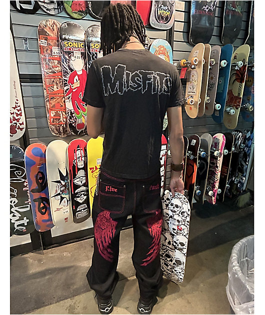 Affliction x Misfits Wings Black Wash Hoodie