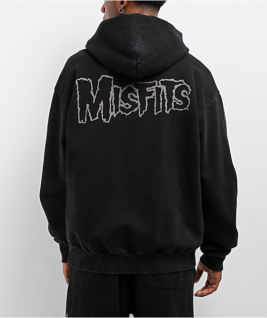 Affliction x Misfits Wings Black Wash Hoodie
