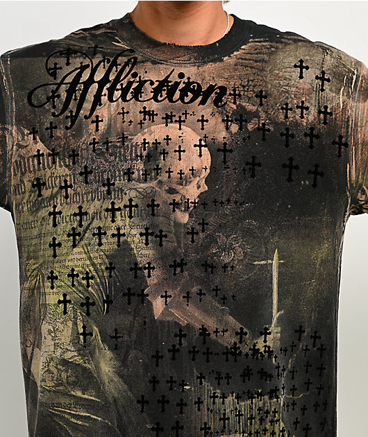 Affliction x Rogue Dagger Black Wash T-Shirt