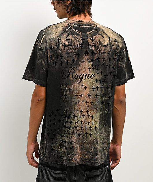 Affliction x Rogue Dagger Black Wash T-Shirt
