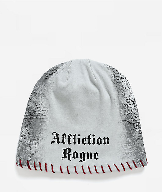 Affliction x Rogue Mourning Grey Reversible Skully Beanie