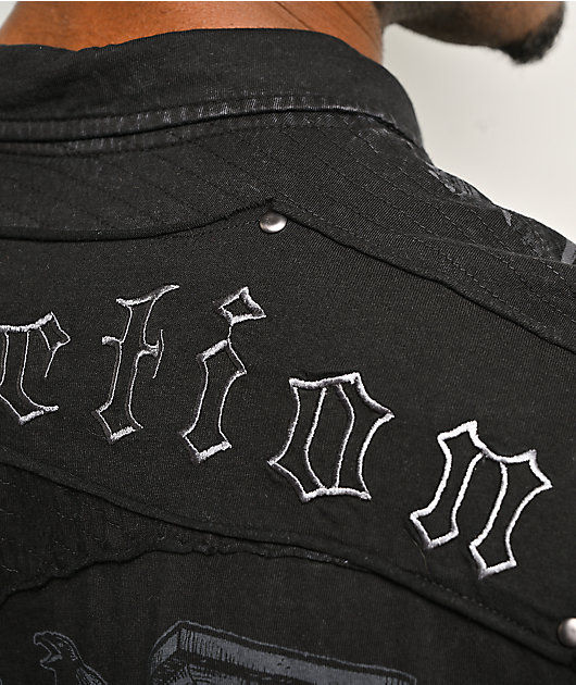 Affliction x Rogue Scribe Black Polo T-Shirt