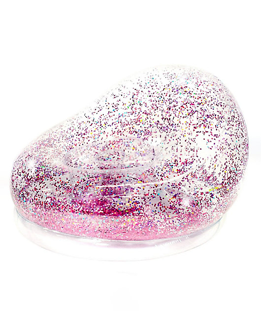 AirCandy Glitter Pink Inflatable Chair | Zumiez
