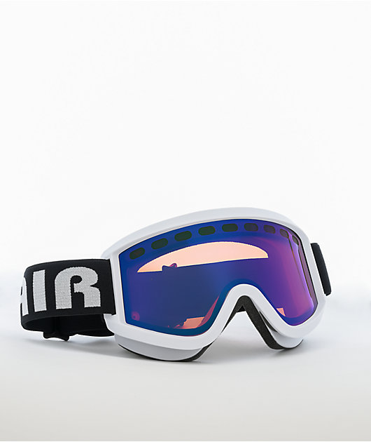 blue snowboard goggles