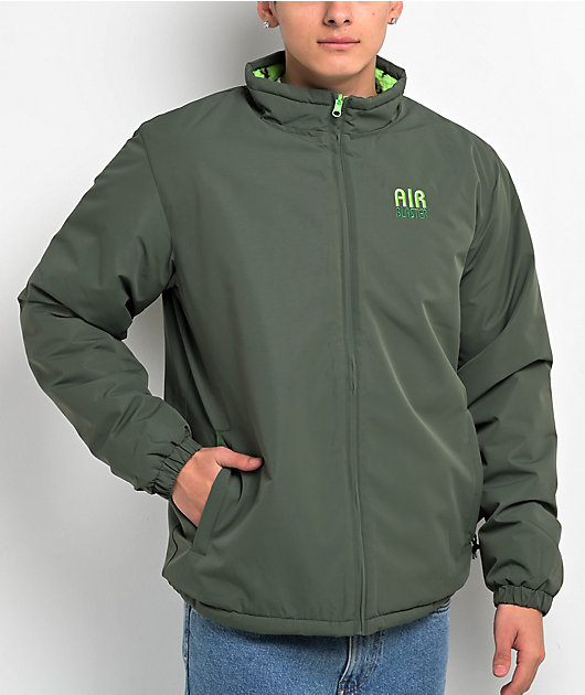 Airblaster Double Puff Green Reversible 5K Snowboard Jacket | Zumiez