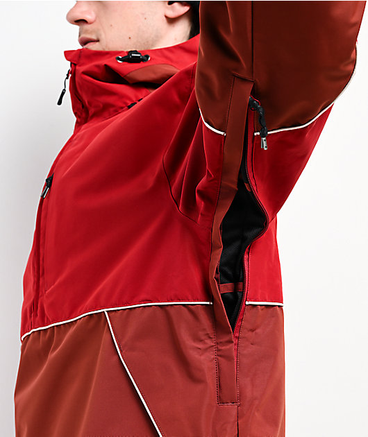 Airblaster Shifty Pullover Red 10K Snowboard Jacket | Zumiez