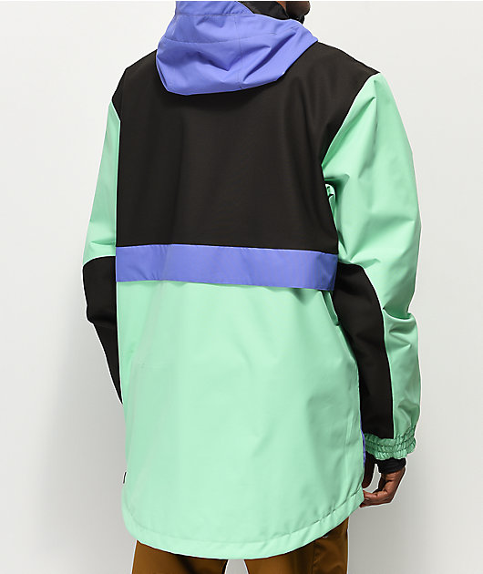 mint green snowboard jacket