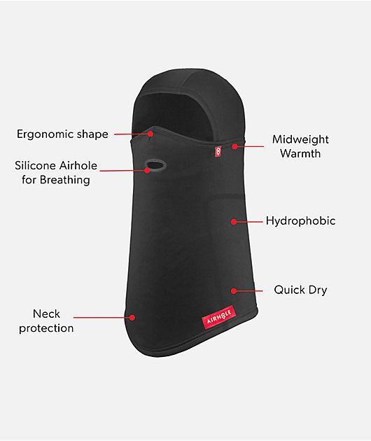 Airhole Black Hinged Balaclava