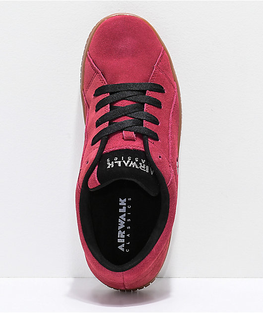 airwalk one black & gum skate shoes