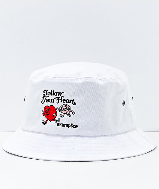 Akomplice Follow Your Heart White Bucket Hat