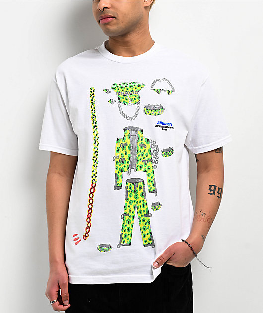 【ALLTIMERS】 SOPHISTICATED T-SHIRT WHITE Alltimers x Creative Growth Aurie Ramirez White T-Shirt | Zumiez