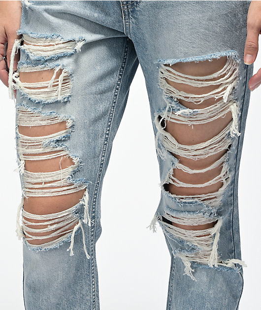 Almost Famous Distressed Blue Skinny Jeans