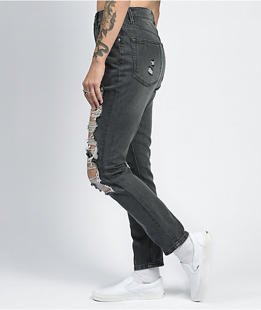Almost Famous Distressed Grey Skinny Jeans