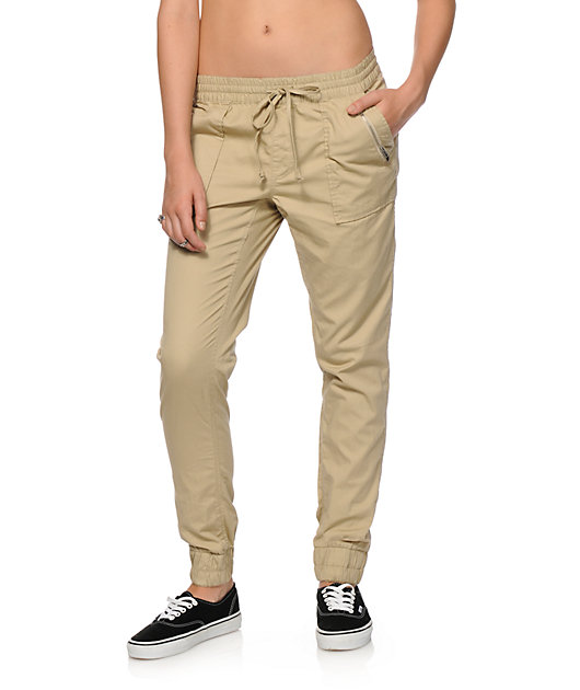 Almost Famous Khaki Twill Jogger Pants | Zumiez